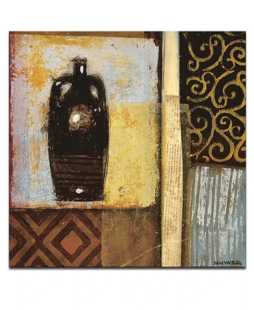 Ready2HangArt 'Ancient Vase Iii' Abstract Canvas Wall Art, 12x12"