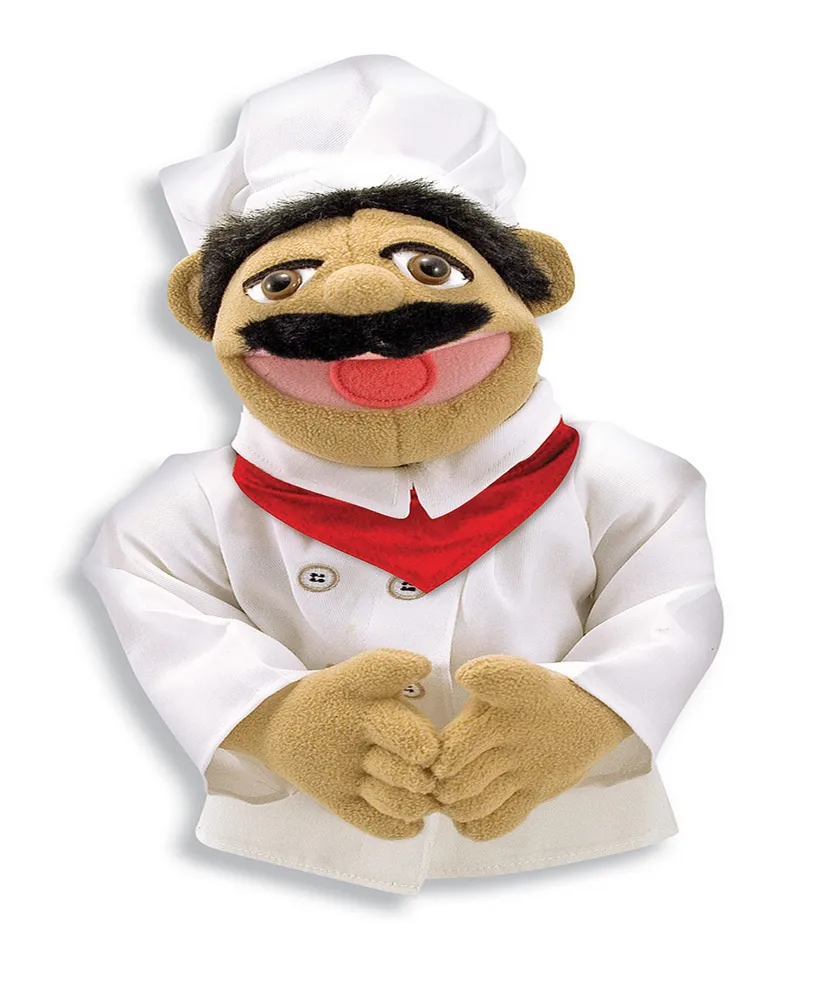 Melissa & Doug Chef Puppet With Detachable Wooden Rod for Animated Gestures