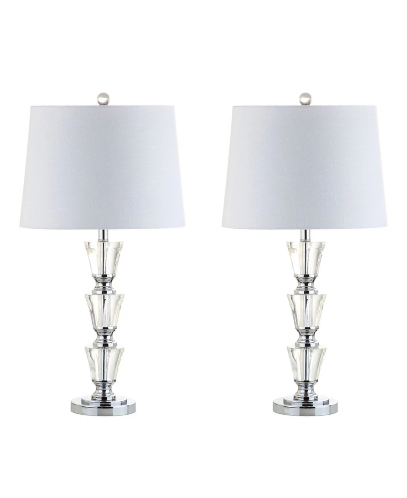 Jonathan Y Layla Crystal Led Table Lamp, Set of 2