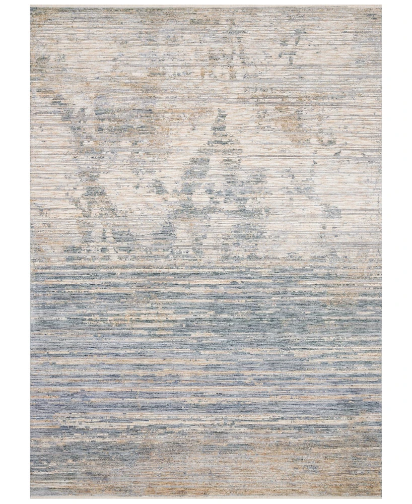 Loloi Pandora Pan-06 Ivory/Blue 18" Square Area Rug