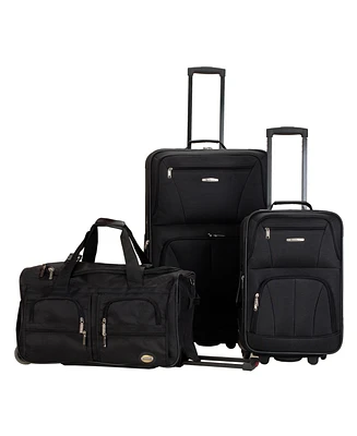 Rockland 3-Pc. Softside Luggage Set