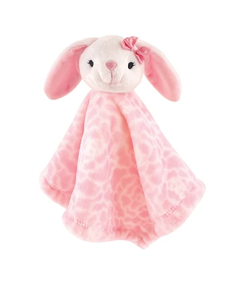Hudson Baby Girls Animal Face Security Blanket