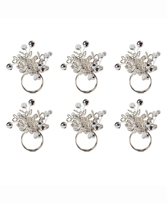 Multi Bead Napkin Ring, Set of 6