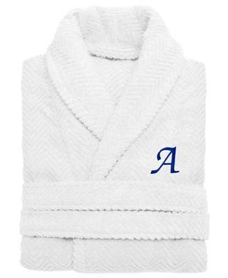 Linum Home 100 Turkish Cotton Personalized Unisex Herringbone Bath Robe