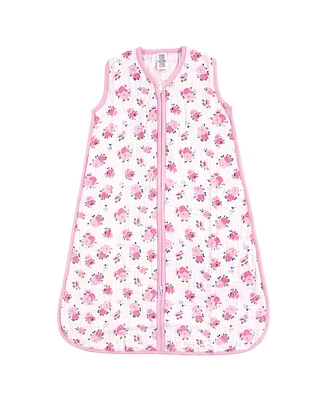 Luvable Friends Baby Girls Sleeveless Muslin Cotton Sleeping Bag, Sack, Blanket