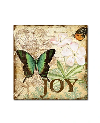 Jean Plout 'Butterflies 4' Canvas Art - 14" x 14" x 2"