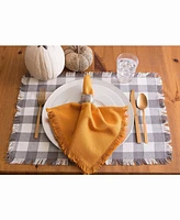 Solid Pumpkin Spice Heavyweight Fringed Napkin Set of 6