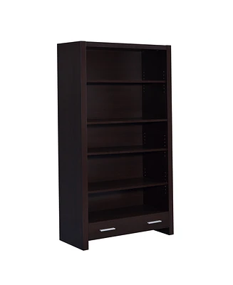 Charleston 4-Shelf Bookcase with Storage Drawer
