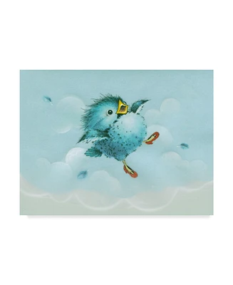 Peggy Harris 'Over The Rainbow Bird' Canvas Art - 19" x 14"