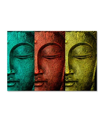 Mark Ashkenazi 'Buddha Face' Canvas Art - 22" x 32"