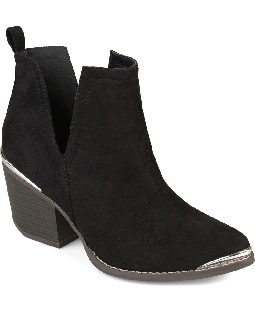 Journee Collection Women's Issla Block Heel Western Booties