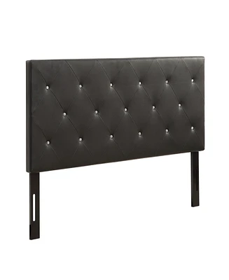 Ac Pacific Contemporary Crystal Diamond Tufted Queen Headboard
