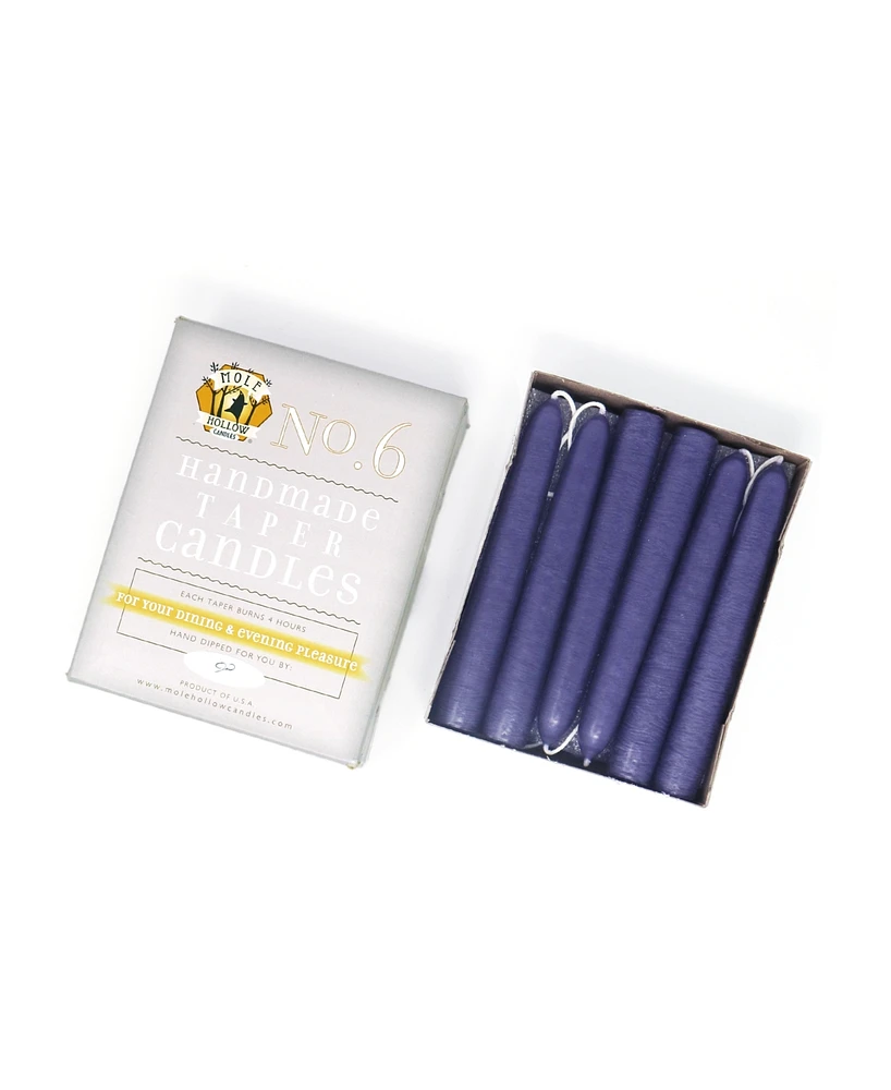 Mole Hollow Candles 6" Taper - Set of 12