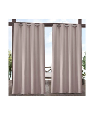 Exclusive Home Biscayne Indoor/Outdoor Grommet Top Curtain Panel Pair, 54" x 108"