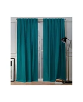 Nicole Miller Mellow Slub Textured Hidden Tab Top Curtain Panel Pair