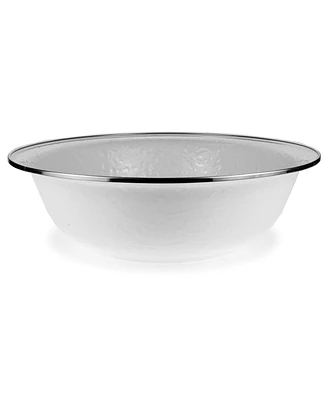 Golden Rabbit Solid White Enamelware Collection Quart Serving Bowl