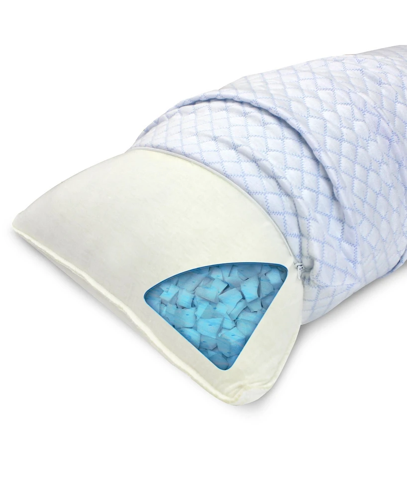 Rio Home Fashions Arctic Sleep Perfect Size Cool Gel Memory Foam Body Pillow