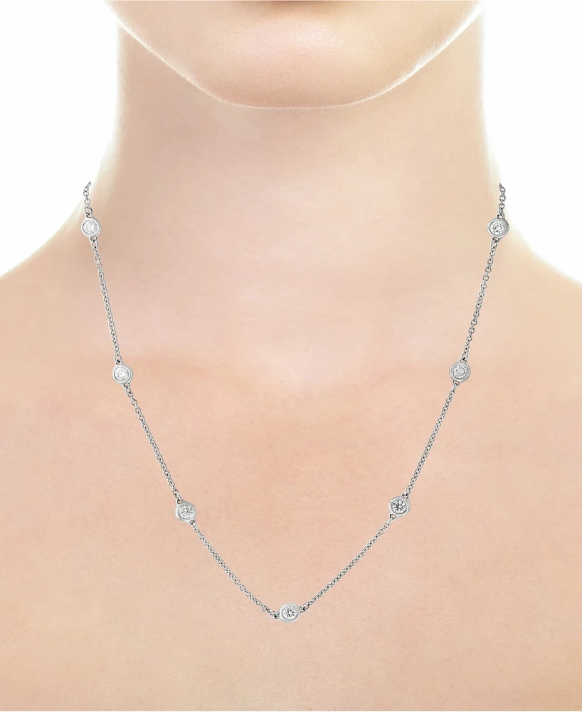 Effy Diamond Seven Station Necklace 16-18" (1/2 ct. t.w.) 14k White, Yellow or Rose Gold