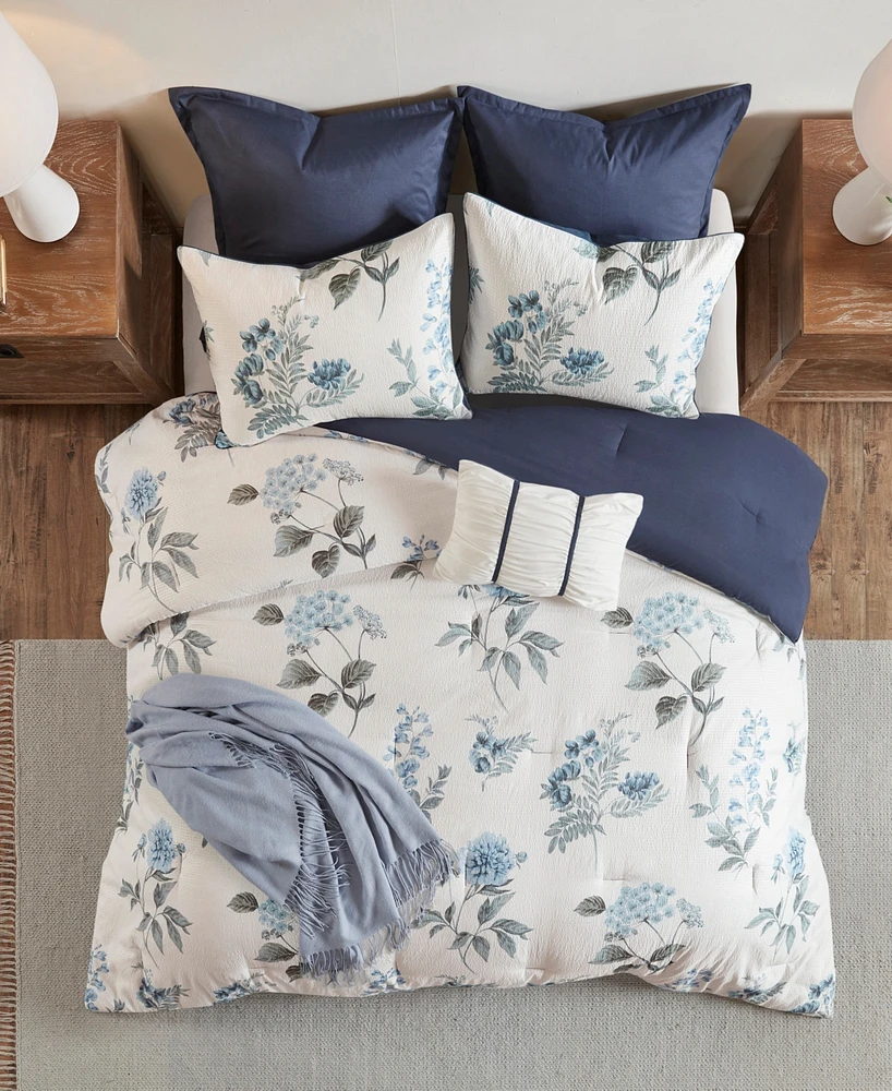 Madison Park Zennia Seersucker 7-Pc. Comforter Set, Full/Queen