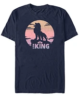 Disney Men's The Lion King Live Action Sunset Pride Rock Poster Short Sleeve T-Shirt