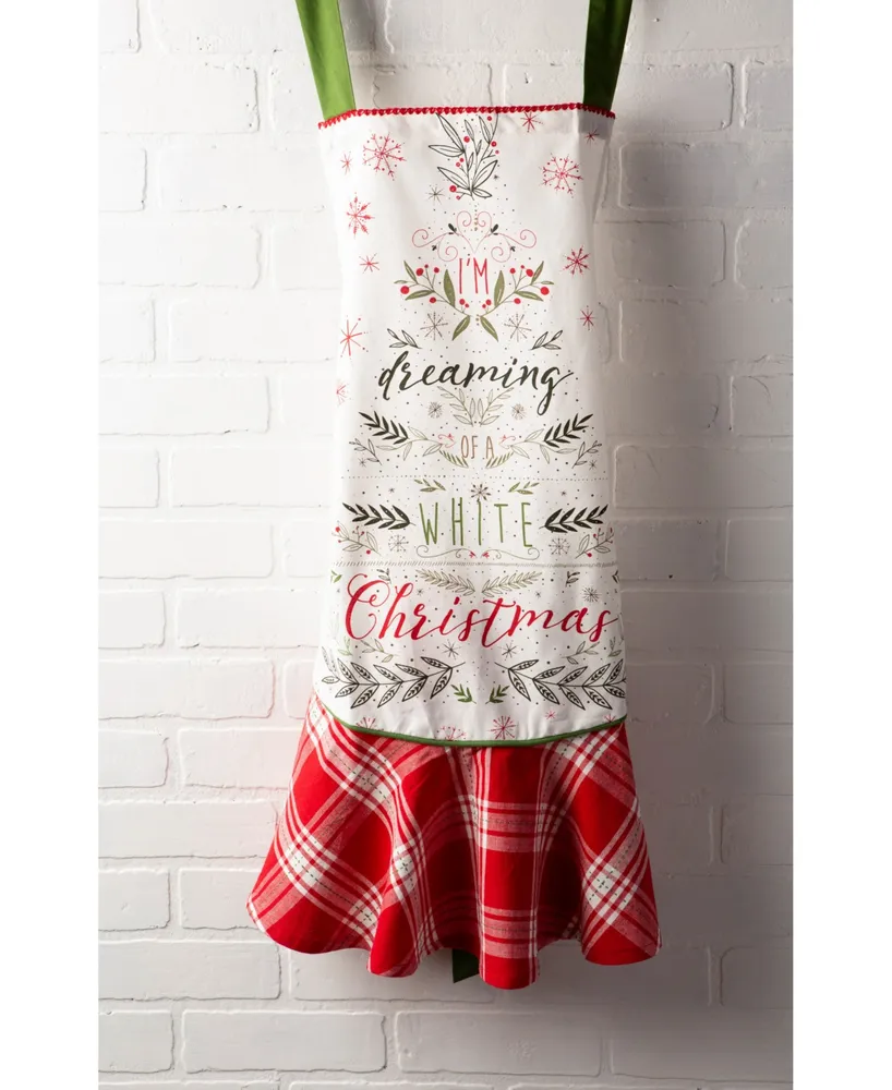 Design Imports Christmas Tree Ruffle Apron