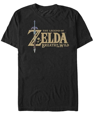 Nintendo Men's Legend of Zelda Breath The Wind Logo Short Sleeve T-Shirt