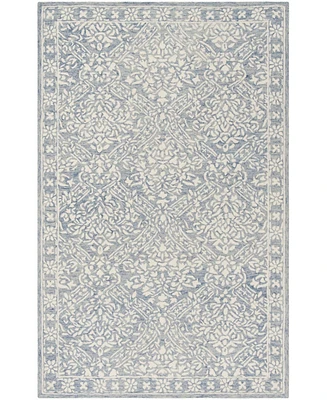 Lauren Ralph Lauren Olivier LRL6935M Blue and Ivory 5' X 8' Area Rug