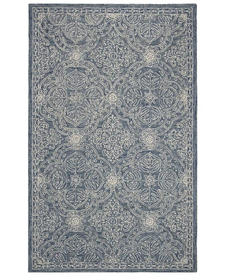 Lauren Ralph Lauren Etienne LRL6603M Blue and Ivory 5' X 8' Area Rug