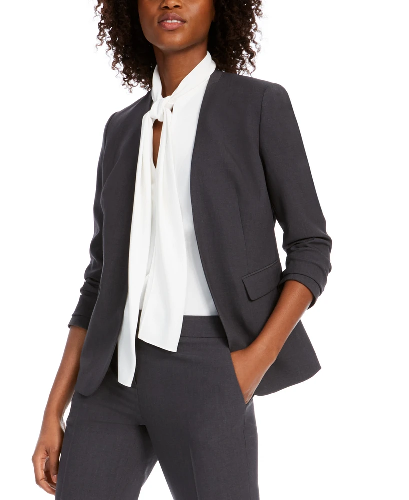 Bar Iii Women's Collarless Open-Front Blazer, Created for Macy's