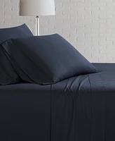 Brooklyn Loom Solid Cotton Percale -Pc. Sheet Set