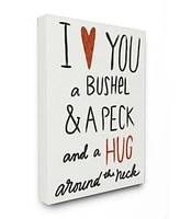 Stupell Industries Bushel A Peck A Hug Around The Neck Art Collection