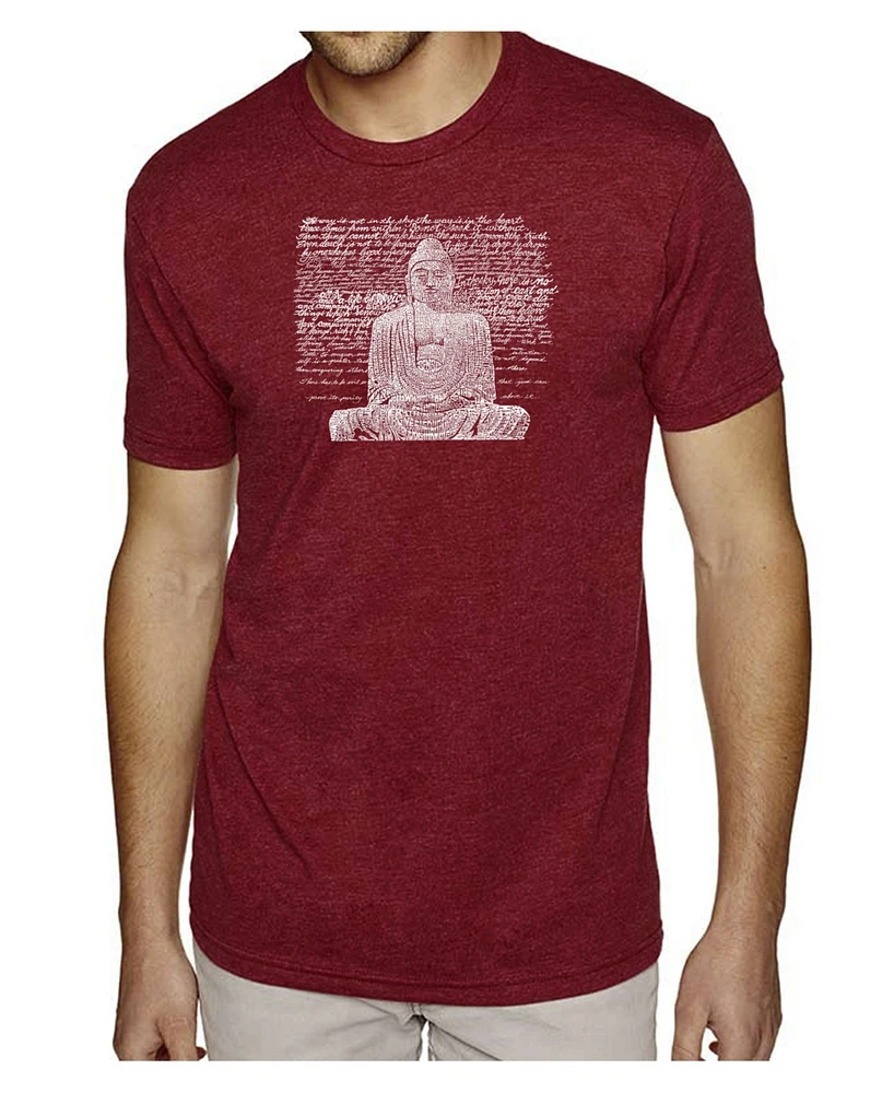 La Pop Art Men's Premium Word T-Shirt - Zen Buddha