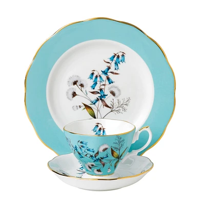Royal Albert 100 Years 1950 3-Piece Set -Teacup, Saucer & Plate - Festival