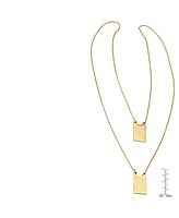 Steeltime Men's 18k gold Plated Stainless Steel Religious Escapulario Style Reversable Necklace