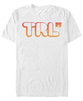 Mtv Men's Orange Total Request Live Logo Short Sleeve T-Shirt