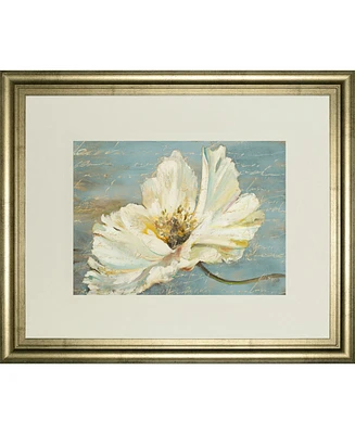 Classy Art White Peony by Patricia Pinto Framed Print Wall Art - 34" x 40"