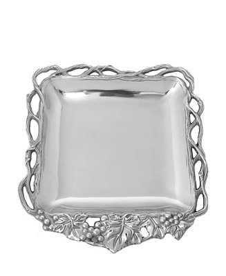 Arthur Court Designs Aluminum Grape Open Vine Square Tray