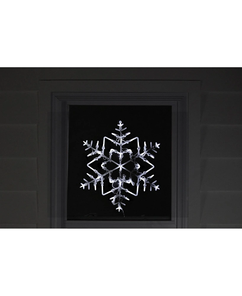 Northlight 13.5" Lighted Snowflake Christmas Window Silhouette Decoration