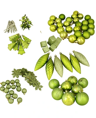 Northlight 125-Piece Club Pack of Shatterproof Tropical Green Kiwi Christmas Ornaments