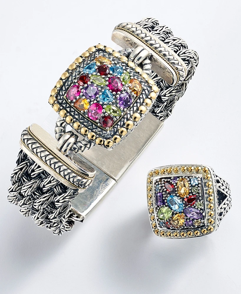 Effy Multi-Stone Ring 18k Yellow Gold and Sterling Silver (3-1/4 ct. t.w.)