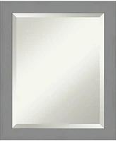 Amanti Art Brushed Framed Bathroom Vanity Wall Mirror, 19.5" x 23.50"