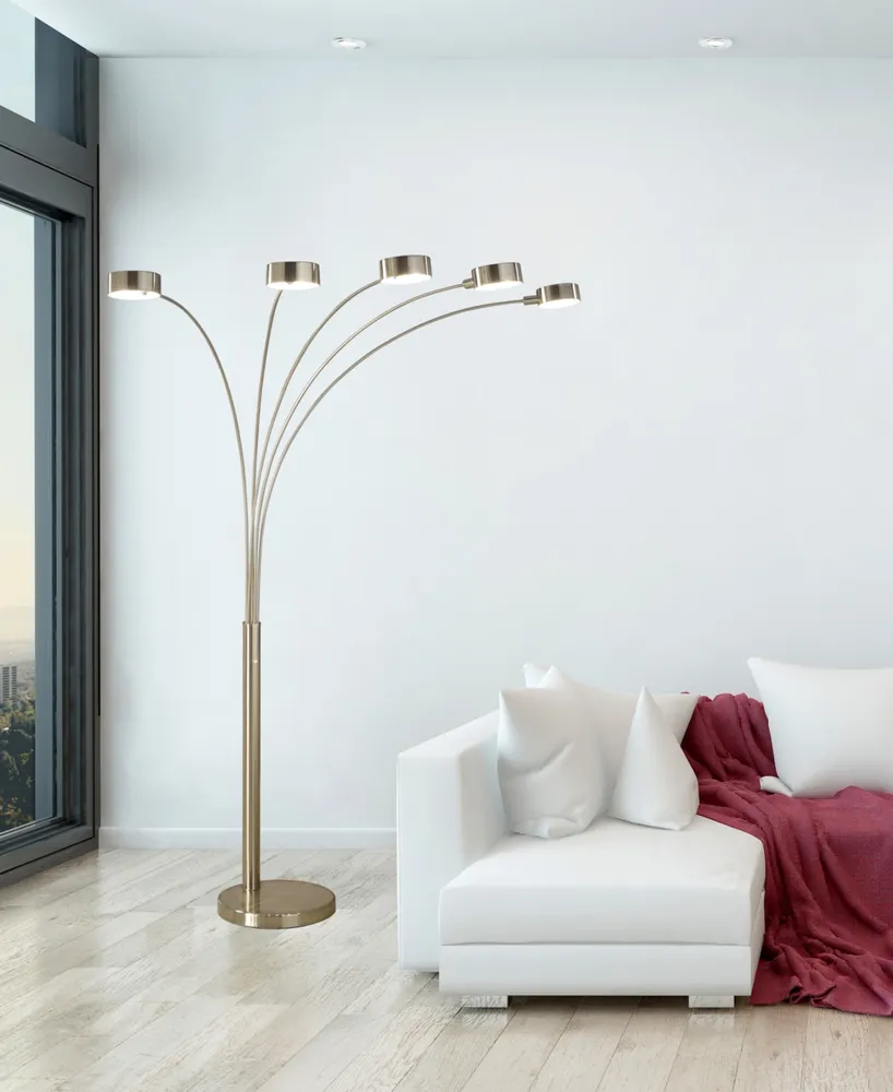 Artiva Usa Micah Plus Modern Led 88" 5-Arched Floor Lamp with Dimmer