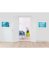 Trendy Decor 4U Beach Life 2-Piece Vignette by Cindy Jacobs, White Frame, 15" x 11"