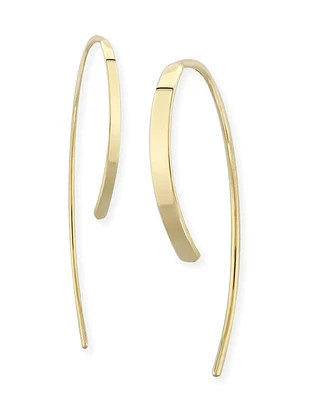 Simple Sweep Drop Earrings Set in 14k Gold