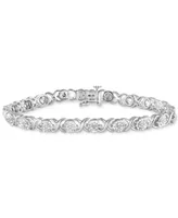 Diamond Link Bracelet (1/4 ct. t.w.) in Sterling Silver or 14k Yellow Gold Over Sterling Silver