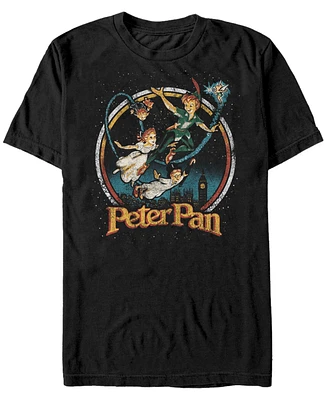 Disney Men's Peter Pan Group London Flyin, Short Sleeve T-Shirt