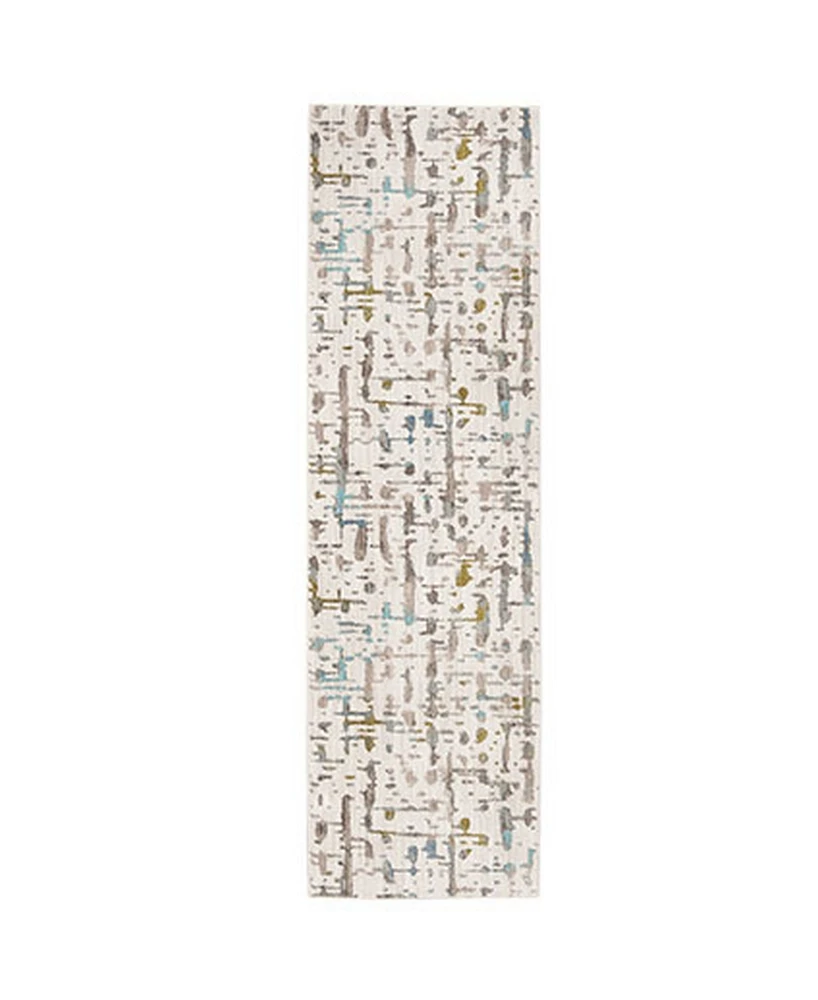 Closeout! Scott Living Expressions Wellspring Oyster 2'4" x 7'10" Runner Rug