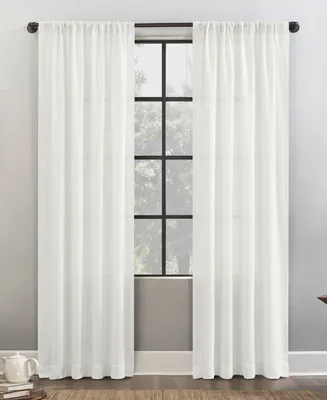 Waffle Weave Anti-Dust Cotton Blend Semi-Sheer Curtain Panel