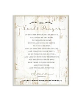 Stupell Industries The Lords Prayer Our Father Rustic Distressed White Wood Look, 10" L x 15" H