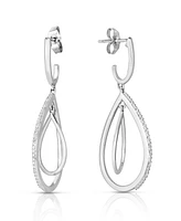 Diamond Interlocking Drop Earrings (1/10 ct. t.w.) in Sterling Silver
